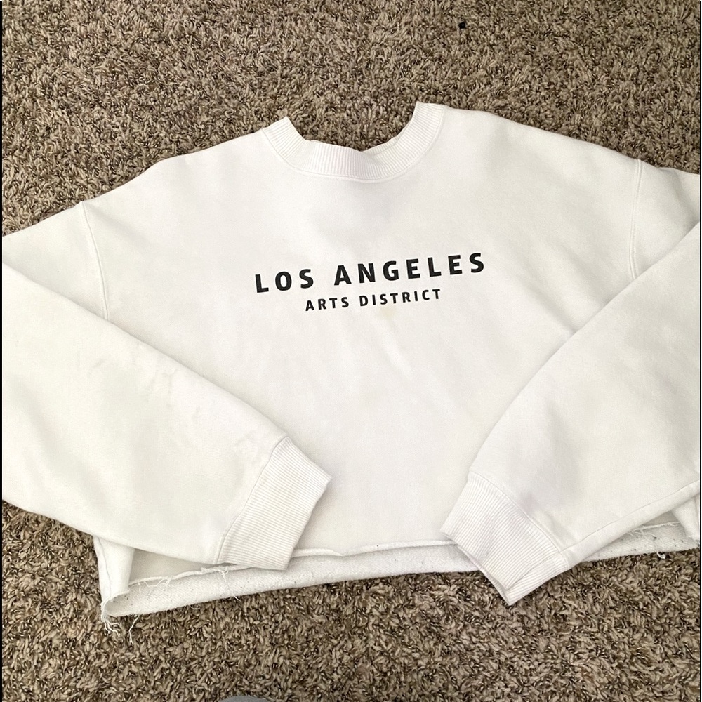 cropped LA sweatshirt